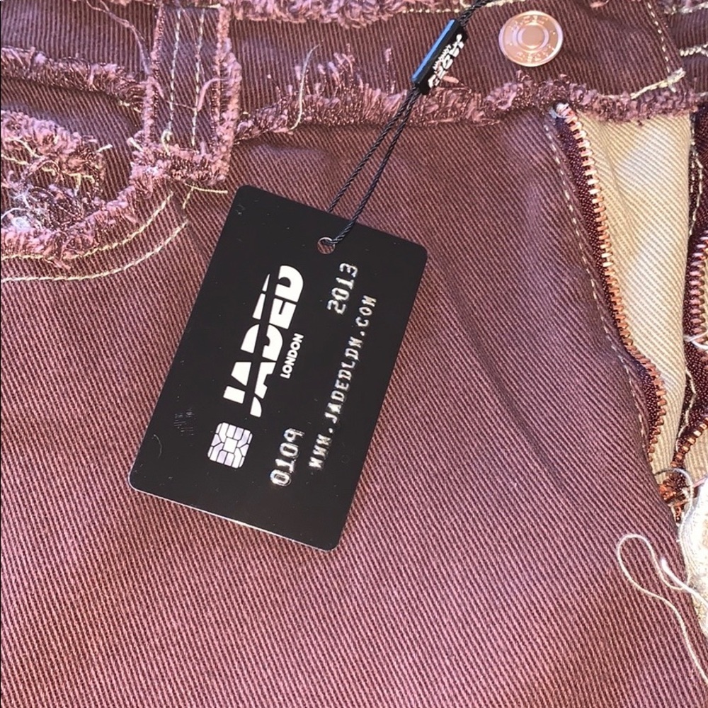 Jaded London Brown Patchwork Jeans